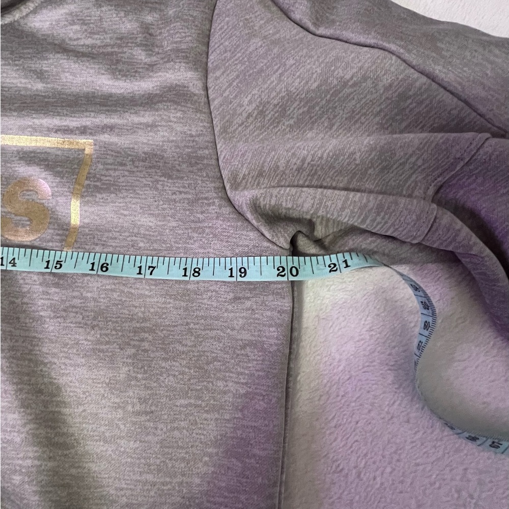 Adidas Women's Gray Hoodie with Gold Logo - Picture 4 of 8